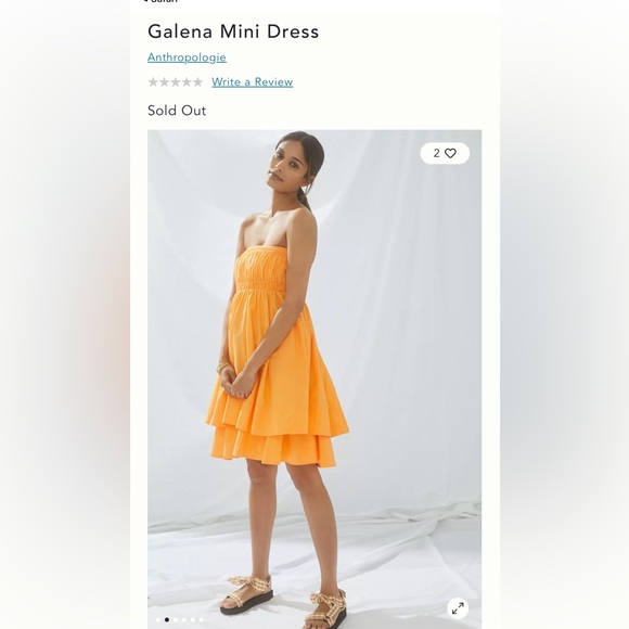 Anthropologie Maeve Galena Mini‎ Dress, orange, large - Picture 3 of 12